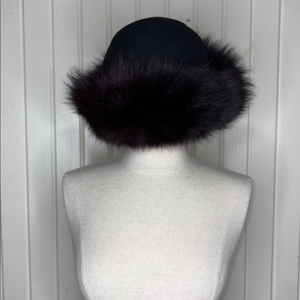Don Anderson Felt Fur Trimmed Hat